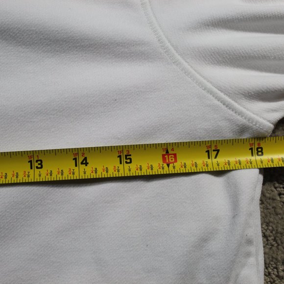 Under Armour Size M White French Terry Zip Up Jacket - Picture 3 of 4